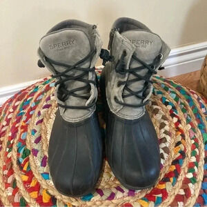 Sperry grey leather duck  boots